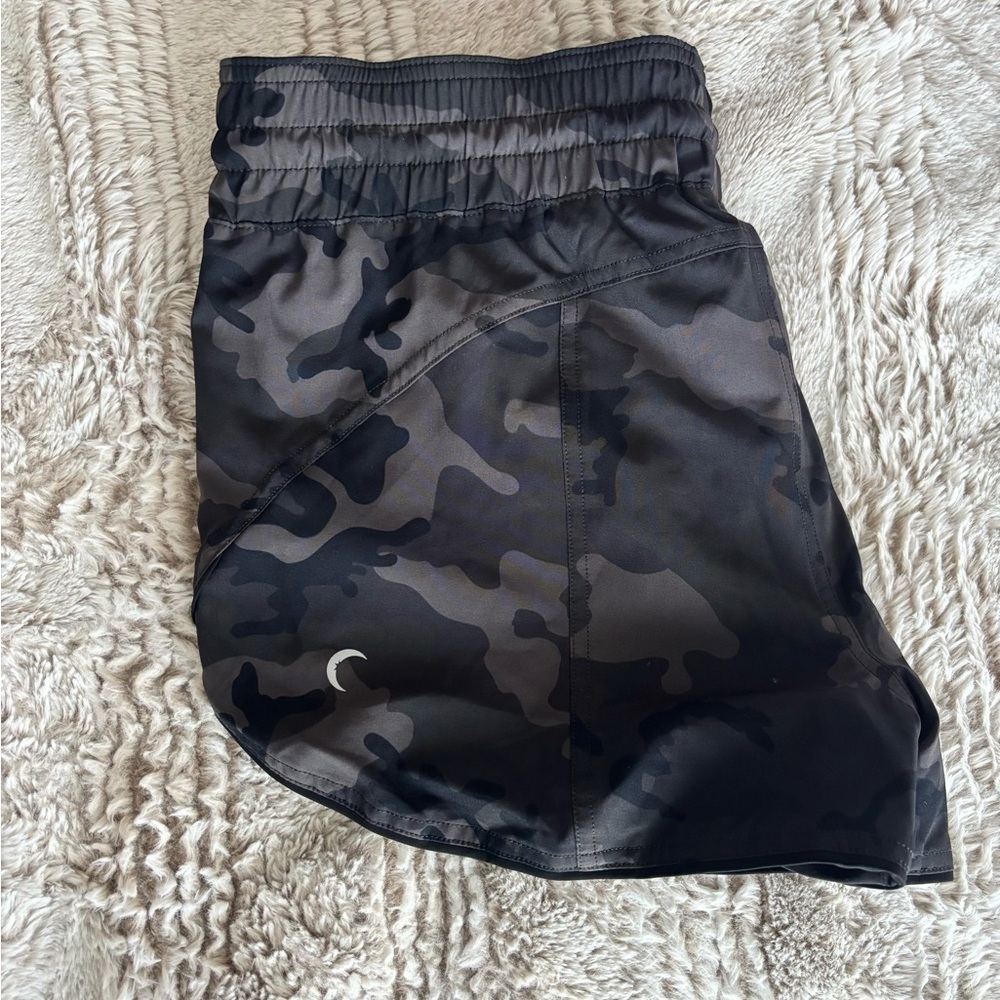 ZYIA ACTIVE Black Camo Athletic Shorts